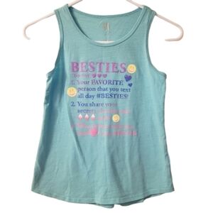 SO Besties Definition Teal Girls Graphic Tank Top